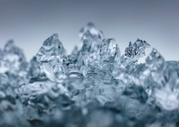 Primer plano de hielo helado hermoso — Foto de Stock