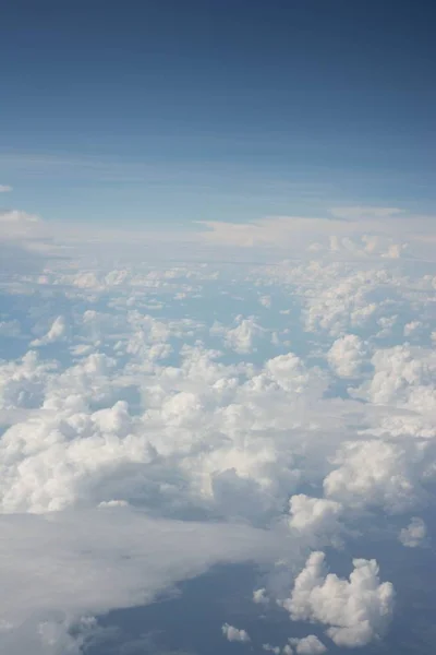 Une Belle Vue Aérienne Nuages Blancs Dans Ciel Bleu — Photo