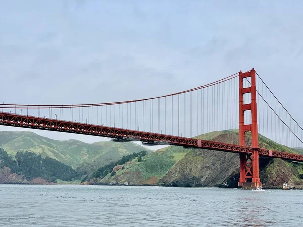 Красивый Широкий Снимок Моста Золотые Ворота Сан Франциско — стоковое фото