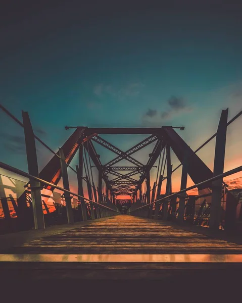 Híd a naplemente — Stock Fotó