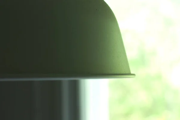 Brede extreme close-up shot van een groene lamp — Stockfoto