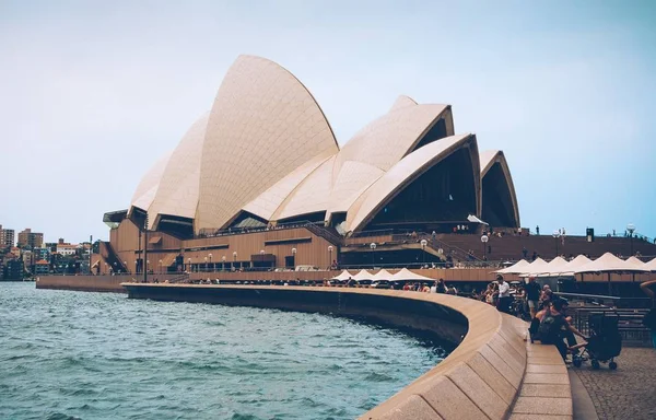 Une Belle Vue Ensemble Célèbre Opéra Sydney Pendant Journée Par — Photo