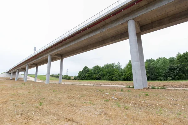 Nybyggd Motorväg Brcko Distriktet Bosnien Och Hercegovina Vägen Byggdes Det — Stockfoto