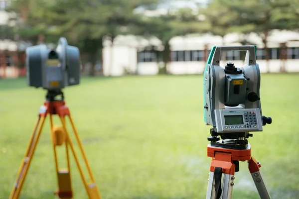 Una Toma Cercana Una Cámara Detector Nivel Del Suelo Con —  Fotos de Stock