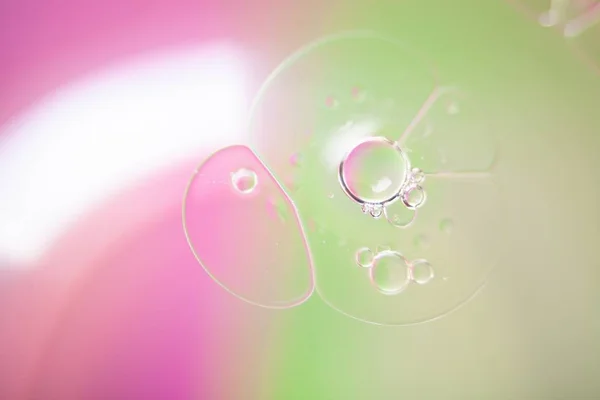 Closeup Shot Cute Bubble Formations Rainbow Colored Background — Stock Photo, Image