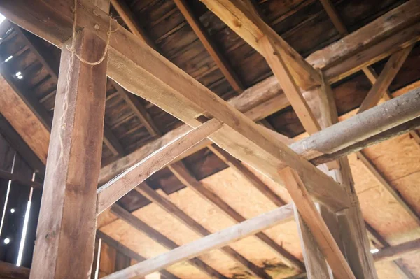 Wood of an old rusty family barn in the rural countryside area of Pennsylvania — Stock Photo, Image