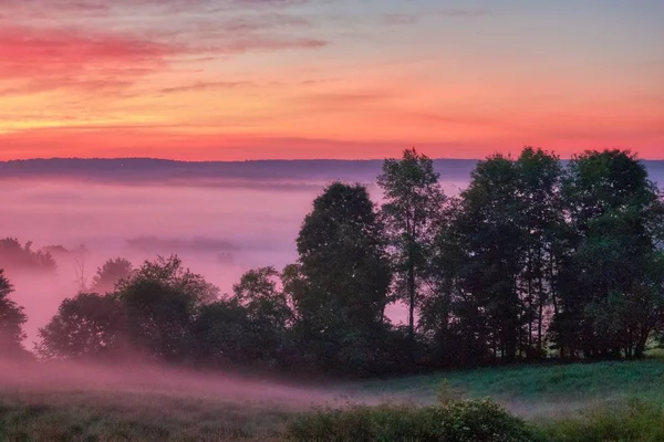 Bellissimo Scenario Dell Alba Nella Campagna Del Nord Ovest Della — Foto Stock