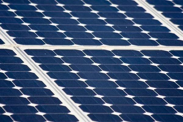 Close shot of solar panels at daytime — Stock Photo, Image