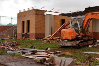 Demolished building clipart