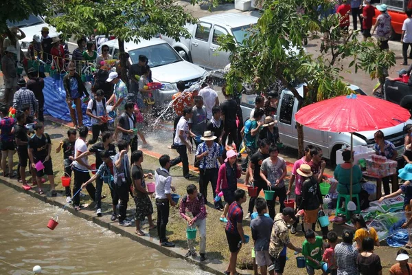 Songkran víz fesztivál Chiang Mai — Stock Fotó