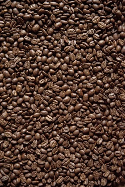 Вертикальний постріл кавових зерен відмінно підходить для фону або блогу — стокове фото