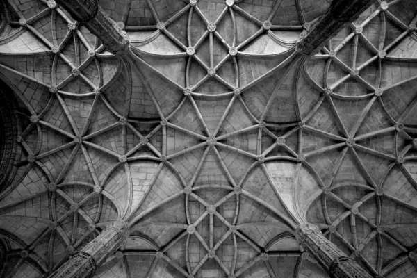 Gray scale shot of a textured ceiling — 스톡 사진