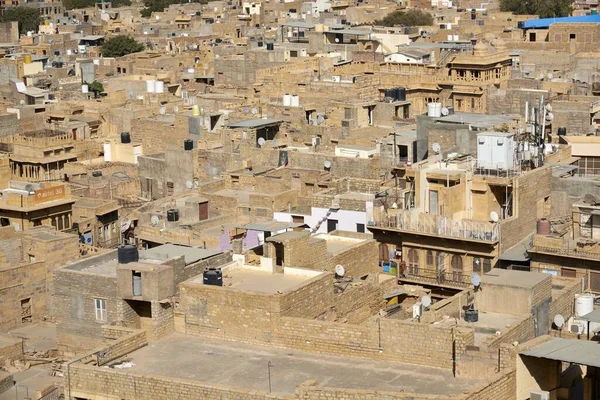 Telhados Fachadas Cidade Através Rajasthan India — Fotografia de Stock