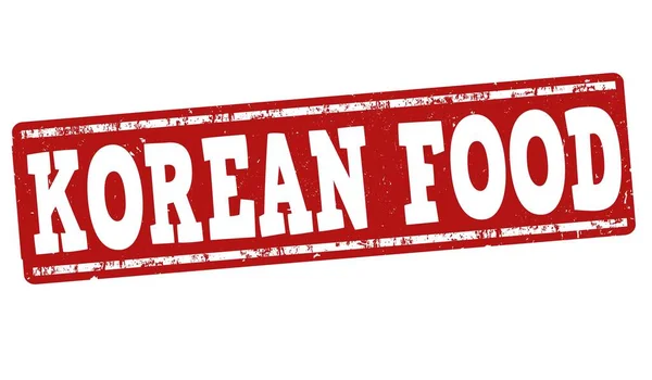 Illustration Red Sign Saying Korean Food Isolated White Background — Stock Photo, Image