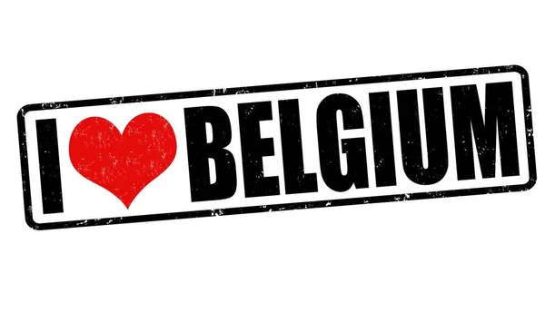 Een Afbeelding Van Een Zwart Bord Met Tekst Love Belgium — Stockfoto