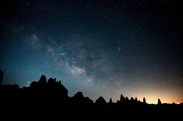 Beau Ciel Plein Étoiles Dessus Trona — Photo