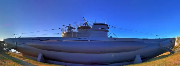 德国Laboe 2020年5月4日 德国拉博 2020年5月 直接位于德国拉博海滩的U995潜艇博物馆 — 图库照片