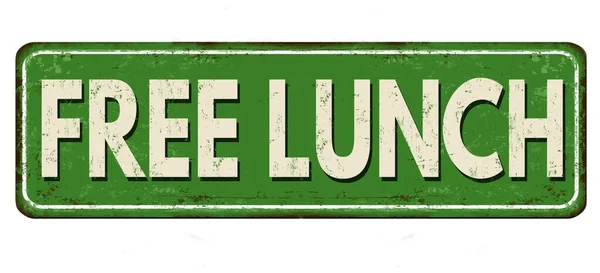 Ілюстрація Зеленого Іржавого Знака Безкоштовного Обіду Ізольовано Білому Тлі — стокове фото