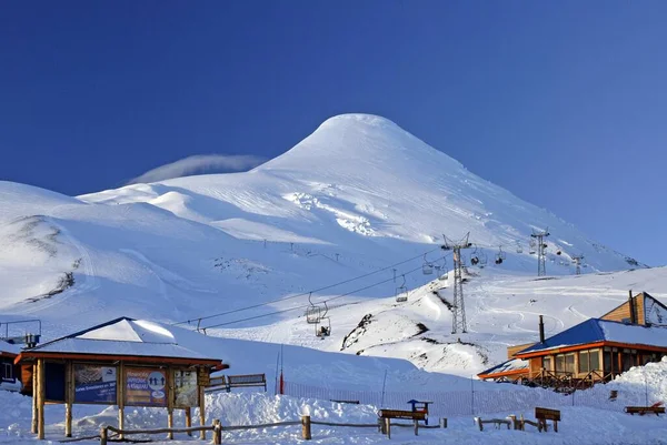 Puerto Varas Chile Dezembro 2019 Centro Esqui Teleféricos Vulcão Osorno — Fotografia de Stock