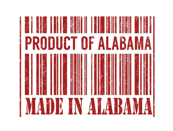Ілюстрація Про Продукт Алабами Зроблений Алабамі Марка Ізольована Білому Тлі — стокове фото