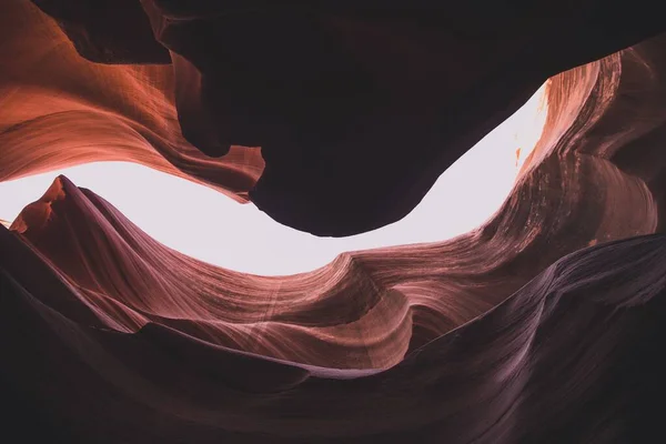 Colpo Angolo Basso Incredibili Formazioni Arenaria Nel Slot Canyon Nello — Foto Stock