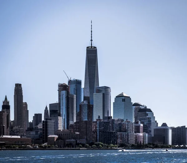 Eine Flache Aufnahme Der Gebäude Und Wolkenkratzer New York City — Stockfoto