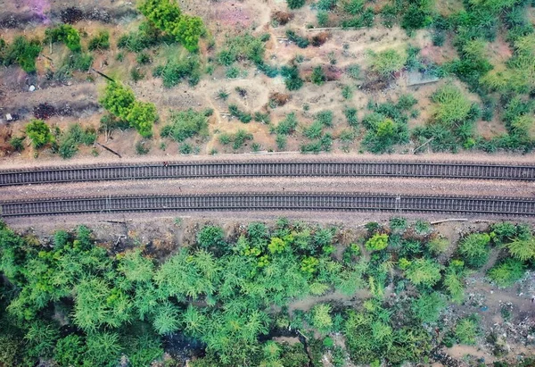 Veduta Aerea Delle Linee Ferroviarie Agra India — Foto Stock