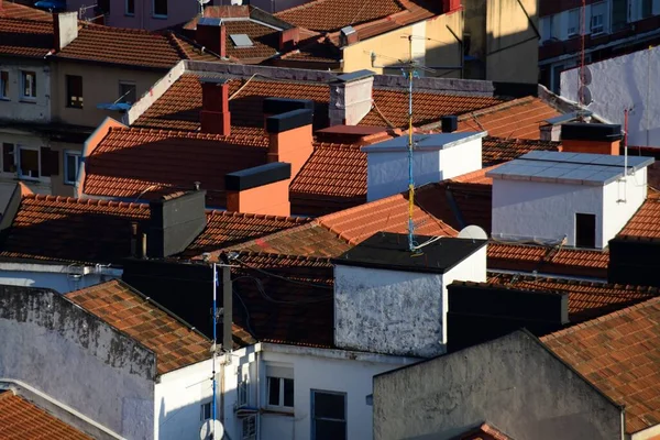 Вид Городские Крыши Сверху — стоковое фото