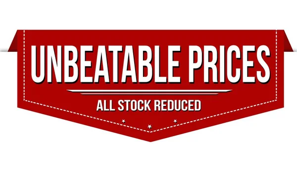 Uma Ilustração Sinal Vermelho Preços Imbatíveis Isolado Fundo Branco — Fotografia de Stock