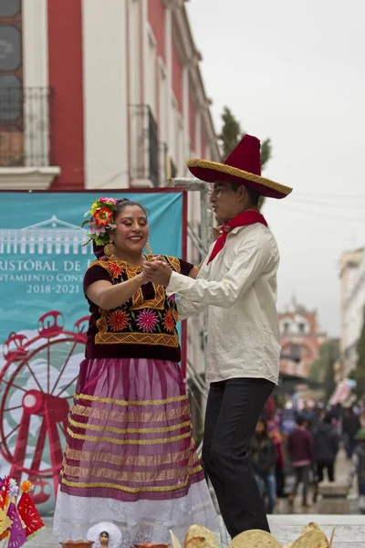 San Cristobal Las Casas México Abr 2019 Danças Tradicionais Durante — Fotografia de Stock