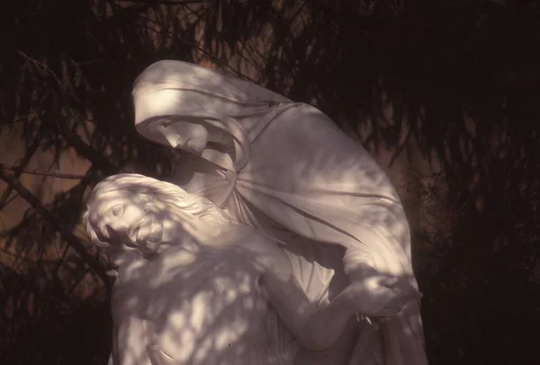 Uniontown Stati Uniti Maggio 1995 Copia Della Statua Michelangelos Pieta — Foto Stock