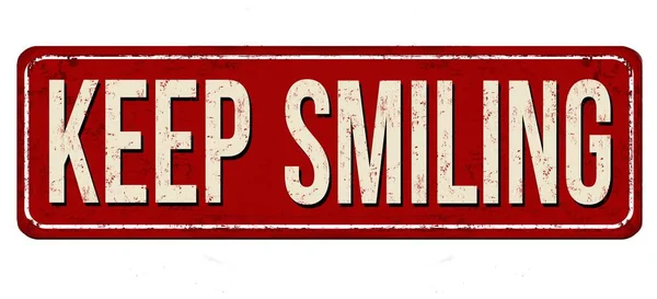Ein Keep Smile Grungy Stempel Isoliert Auf Weißem Hintergrund — Stockfoto