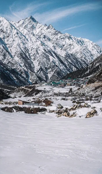 Beautiful Scene Snow Covered Mountains Winter Spiti — Stock Photo, Image