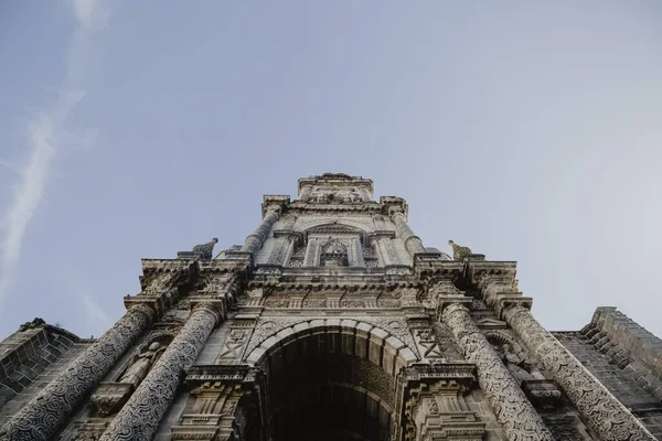 Χαμηλή Γωνία Κοντινό Πλάνο Του San Miguel Church Στο Jerez — Φωτογραφία Αρχείου