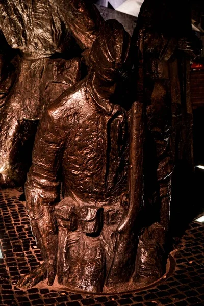 Closeup Shot Metal Sculpture Soldier — Stock Photo, Image