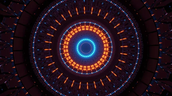 Een Grafische Weergave Illustratie Van Oranje Blauw Roze Lichten Perfect — Stockfoto