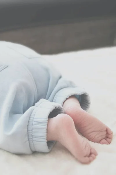 Closeup Shot Newborn Infant Baby Feet — Stock Photo, Image