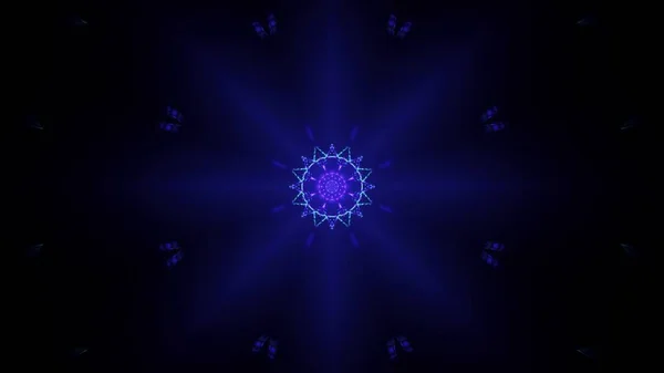 Een Weergave Van Een Illustratie Met Geometrische Vormen Kleurrijke Laserlichten — Stockfoto