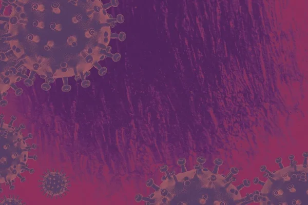 Illustrationen Coronaviruscellerna — Stockfoto