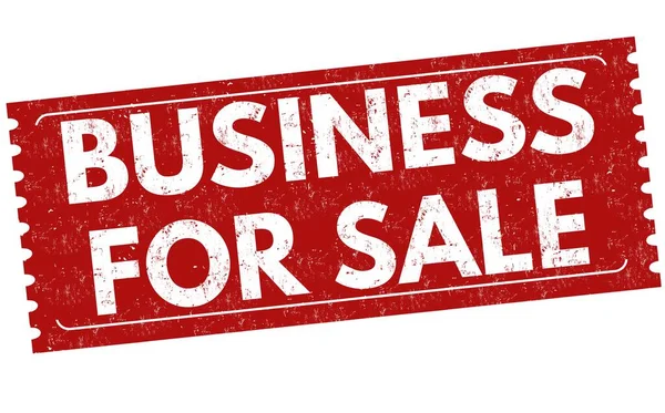 Een Rood Teken Stempel Met Tekst Business Sale Geïsoleerd Witte — Stockfoto