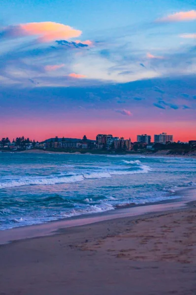 Mesmerizing Shot Beach Glimmering Sunset Great Wallpapers — Stock Photo, Image