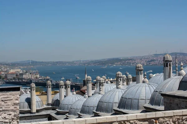 View Bosporus Suleymaniye Mosque Isztambul Törökország — Stock Fotó