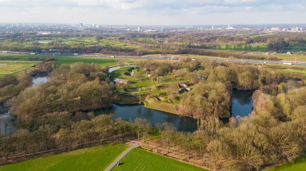 Arkasında Utrecht Şehrinin Bulunduğu Hollanda Bir Kale — Stok fotoğraf