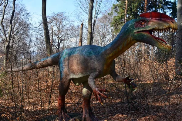 Rasnov Romania Mar 2016 Unico Parco Tematico Dinosauri Romania Più — Foto Stock