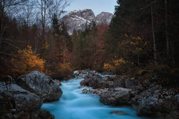 Eine Schöne Aufnahme Des Triglav Nationalparks Slowenien Herbst — Stockfoto