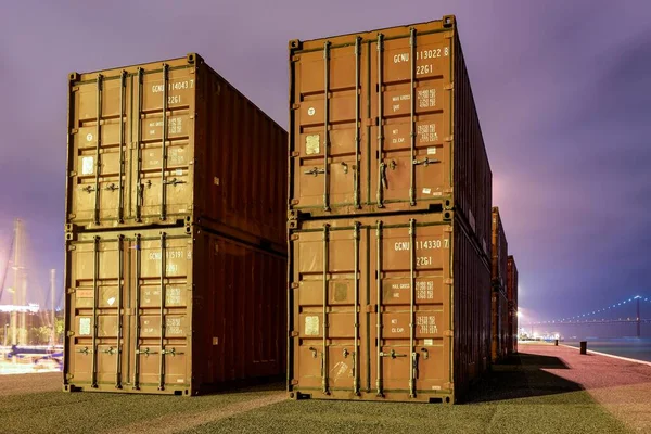 Lissabon Portugal Mai 2020 Container Tejo Lissabon — Stockfoto