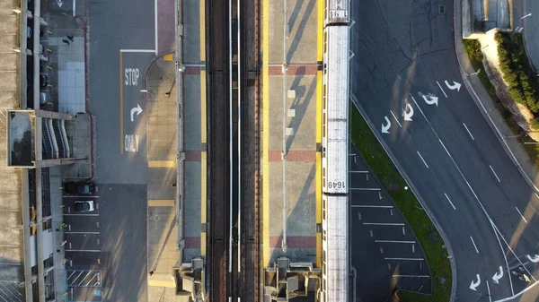 Una Toma Aérea Del Tránsito Rápido San Francisco Ciudad Daly — Foto de Stock