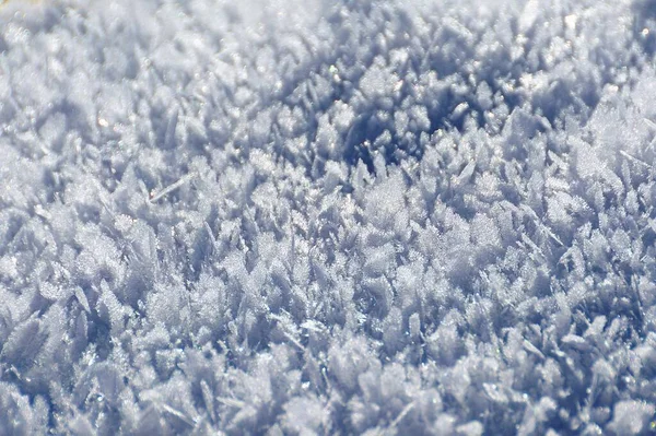 Closeup Shot Crystals Snow — Stock Photo, Image