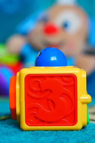 Poznan Polônia Jul 2014 Fisher Price Bloco Brinquedo Plástico Com — Fotografia de Stock