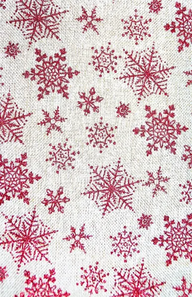 Red Snowflakes Different Shapes Sizes Background Texture — Stock Photo, Image